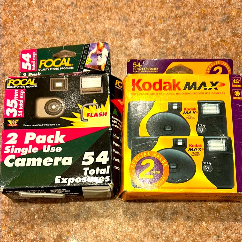 Two Kodak Max Single Use Camera 2 Pack - Black